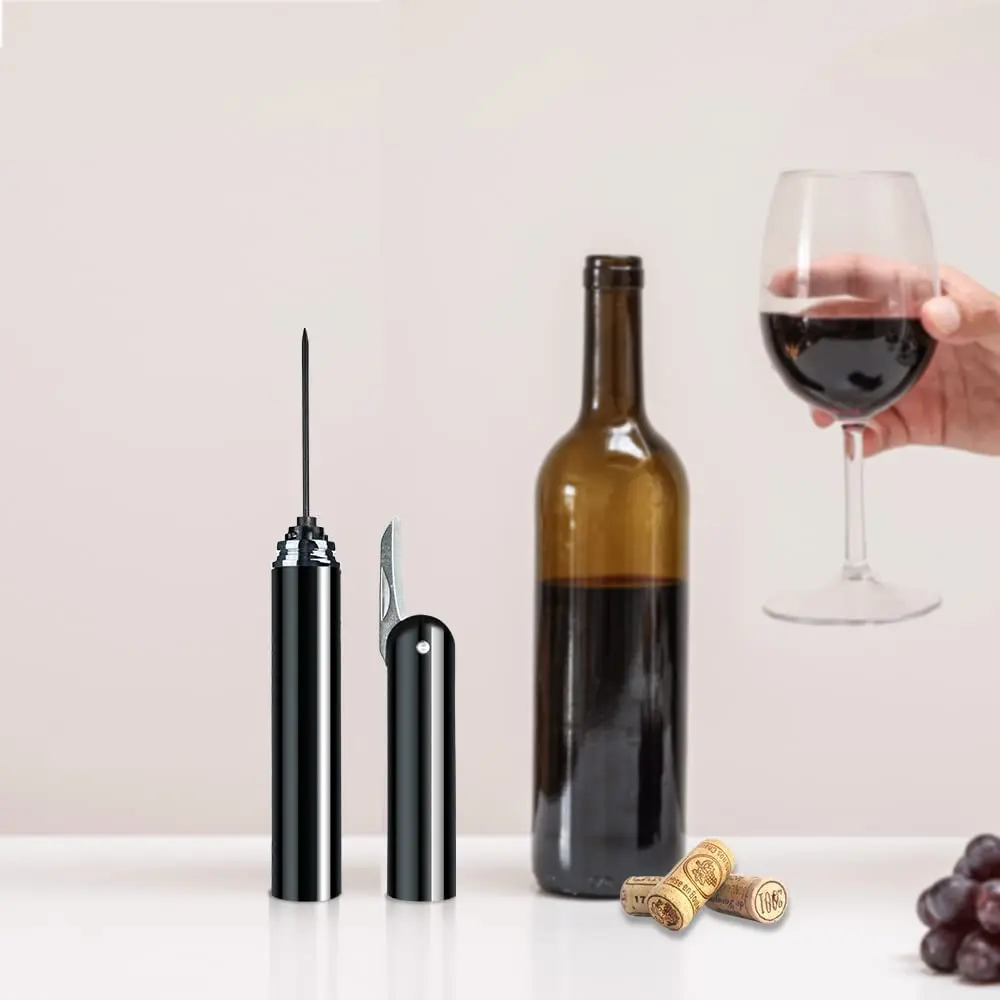 Wine Bottle Opener,  Air Pressure Wine Corkscrew With Foil Knife, Effortlessly Open Wine Bottles Without Damaging Corks