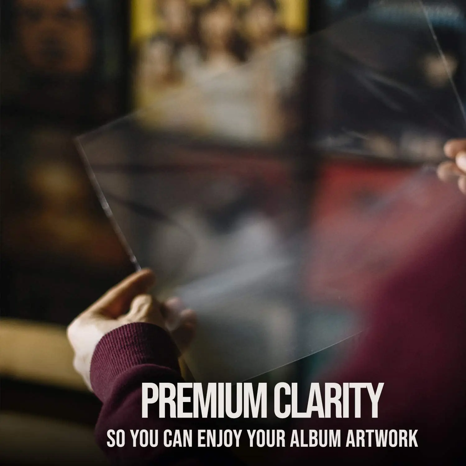 Eco Friendly Vinyl Record Sleeves [25 Pack] - Outer Album Covers With Premium Clarity for 12 Inch LPs