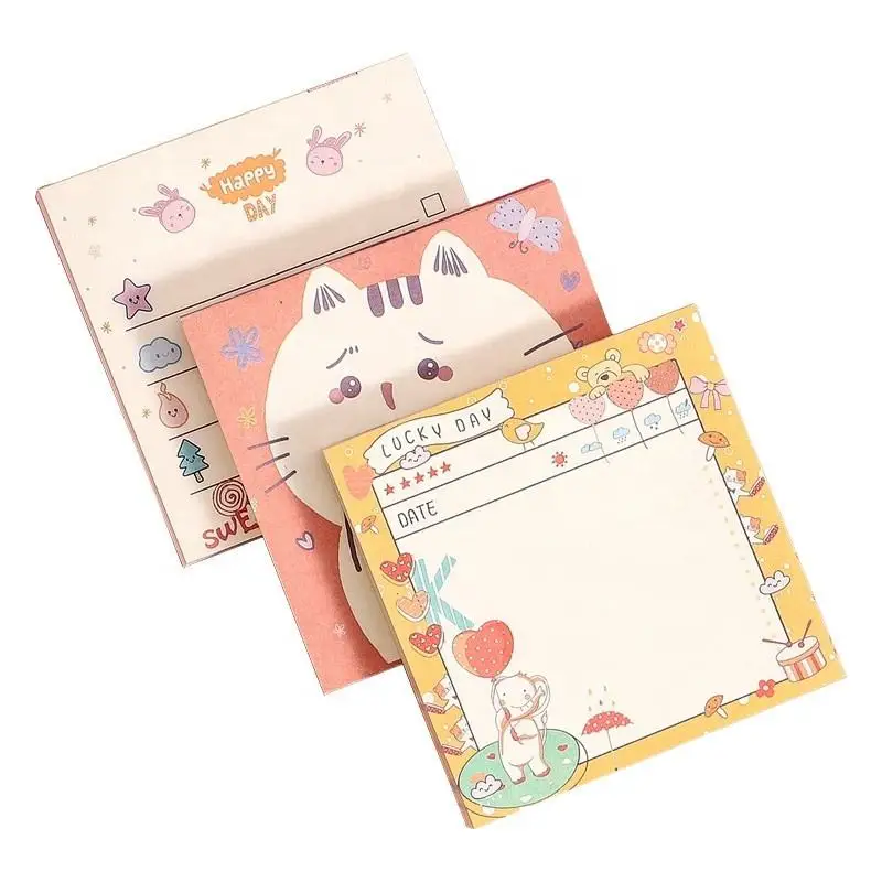 Cute Cartoon Diary Memo Pad Message Notes Decorative Notepad Sticky Unique Journals