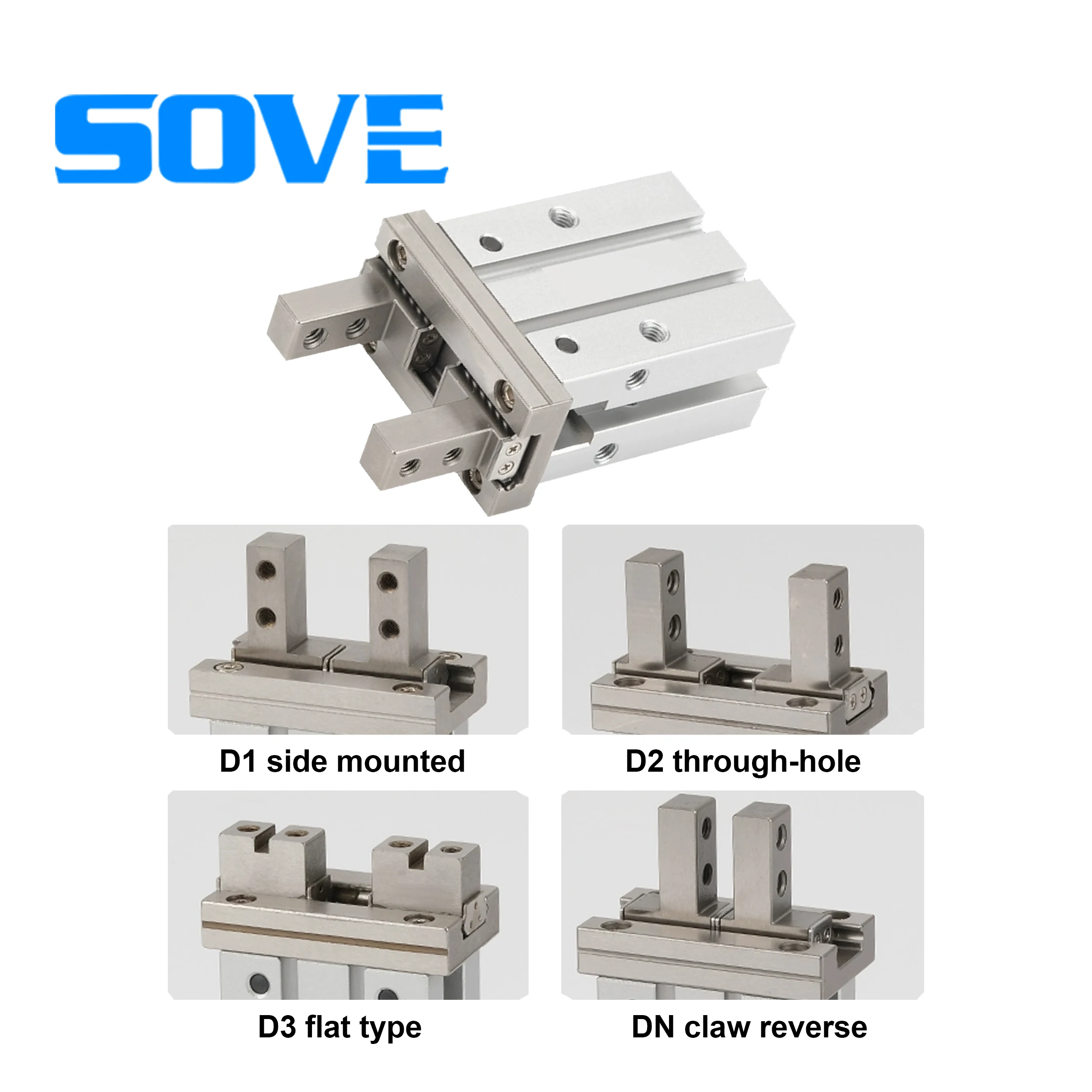 Pneumatic finger cylinder small parallel gripper MHZ2-16D/10D20D25D32D40S magnetic thread