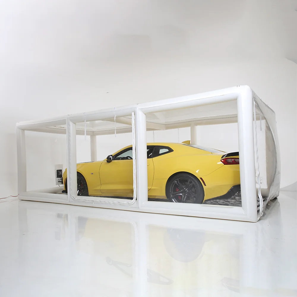Portable Airtight Frame Car Cover capsule waterproof Garage Parking Shelter Tent Inflatable Car Showcase spray paint booth
