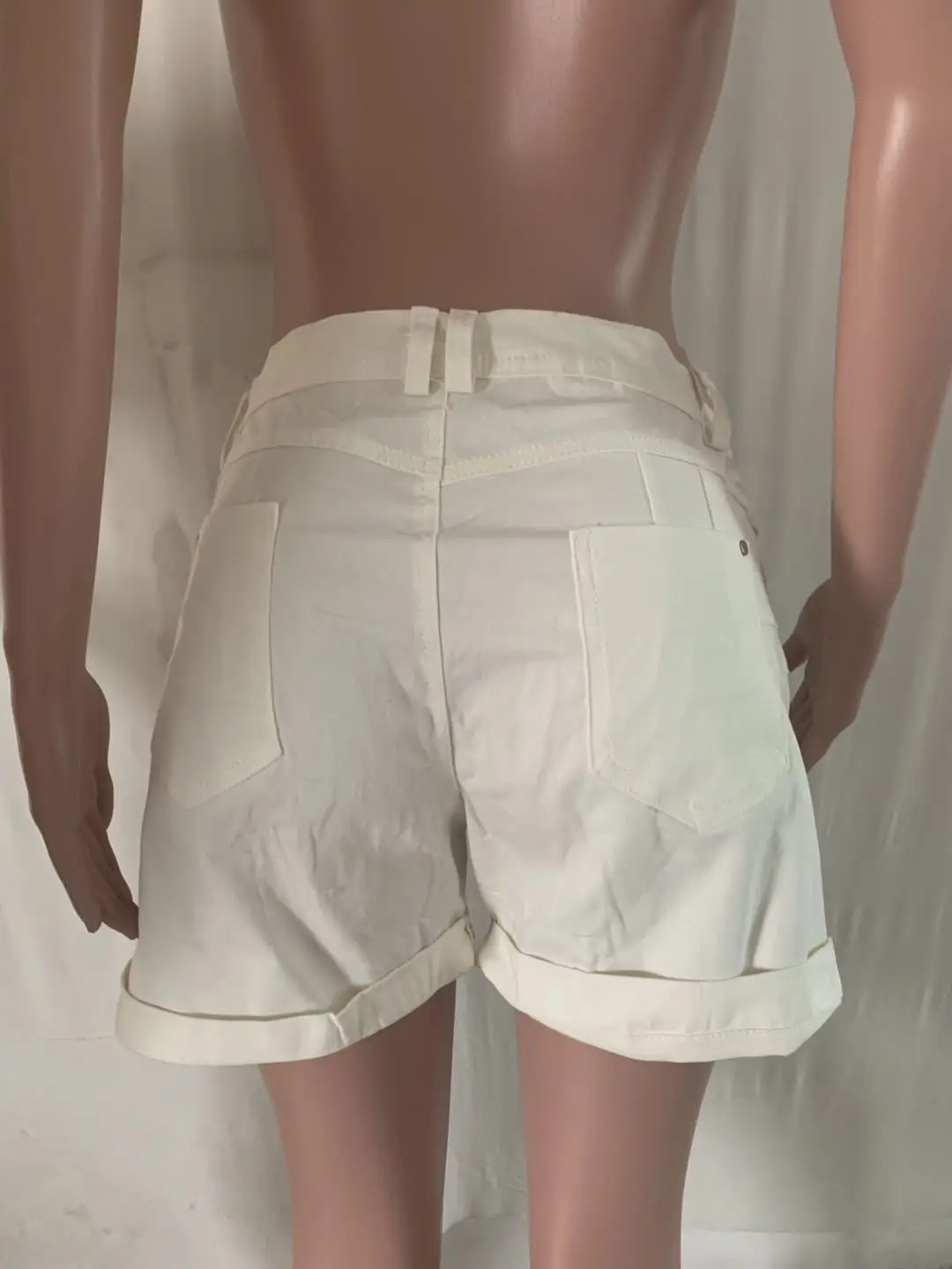 Denim Women Short Waist Elastic Waisted Womens Summer 2022 Jean Black Booty Woman High Wasted Jeans Shorts High-waisted