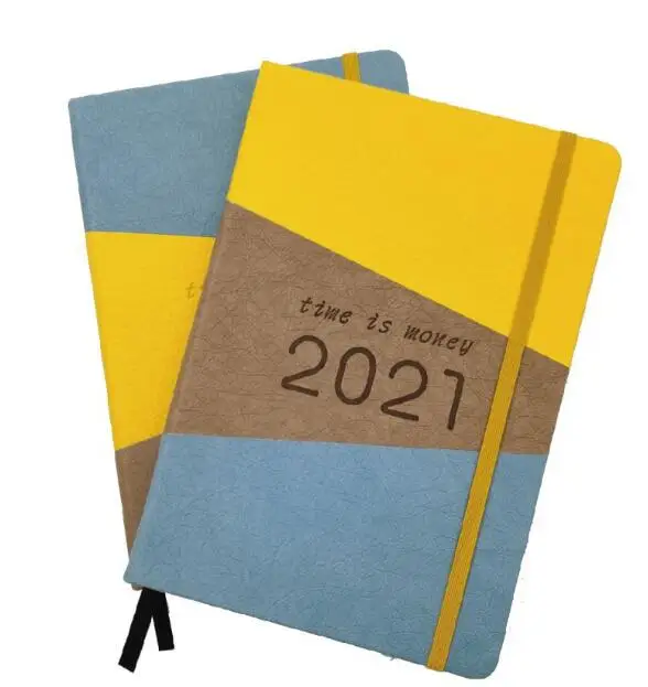 Personalized Custom A5 daily agenda cute smart planner stationary durable hard cover Journal Diary PU Leather dotted notebook
