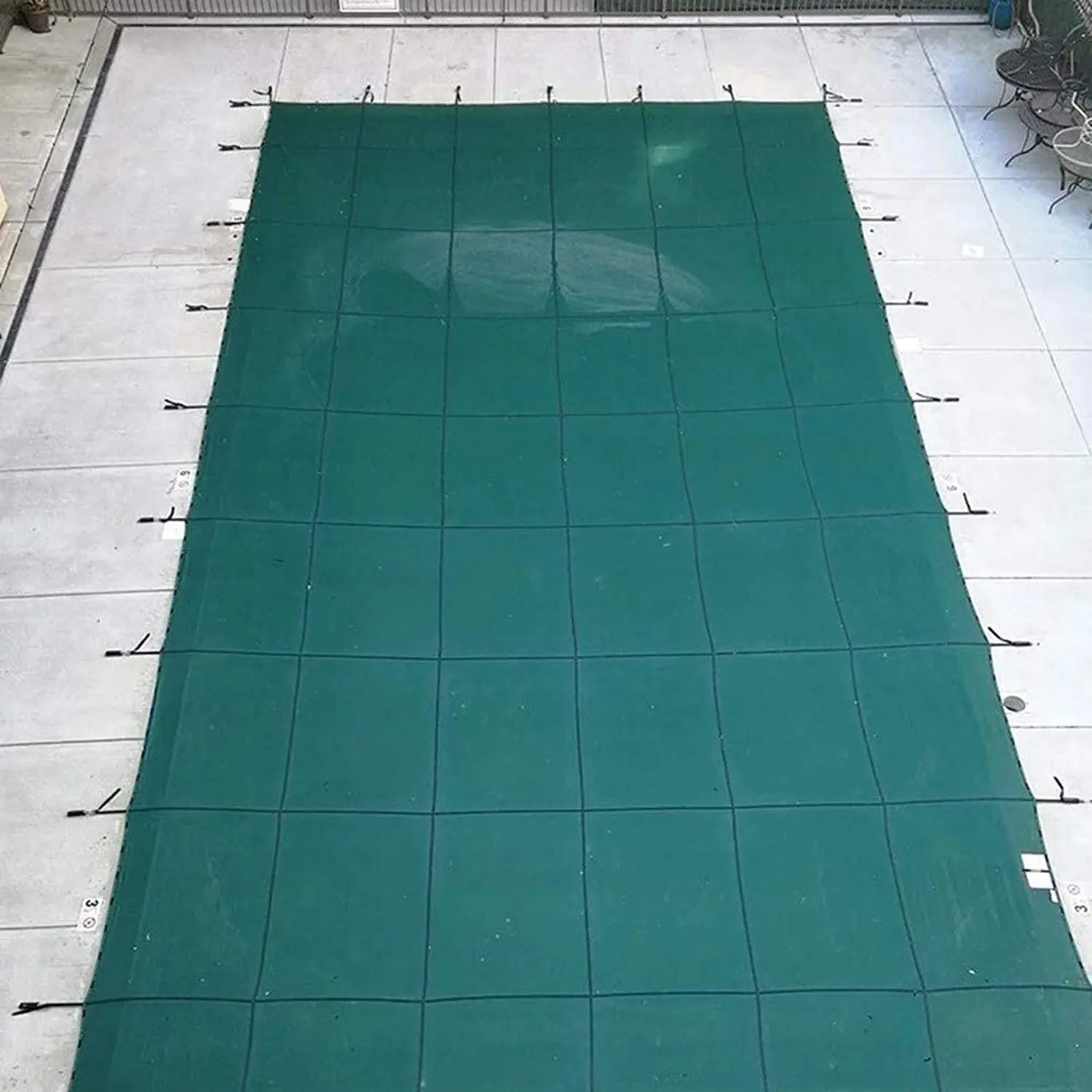 BN Pool Safety Cover Mesh Winter Pool Cover Net Hard Plastic Cover for In-Ground Swimming Pools