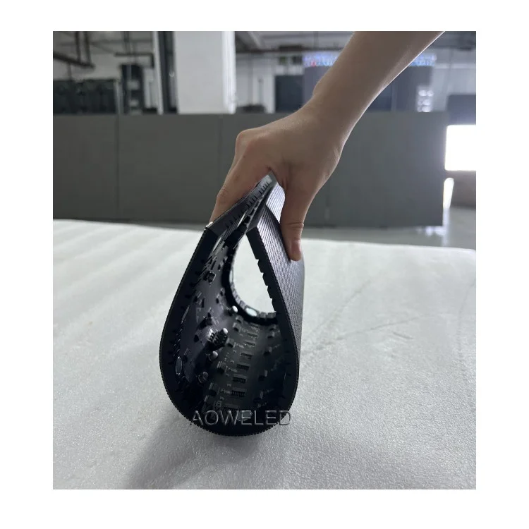 AOWE Hot sale digital flexible led curtain smart display full color curved display foldable led video screen panels soft module