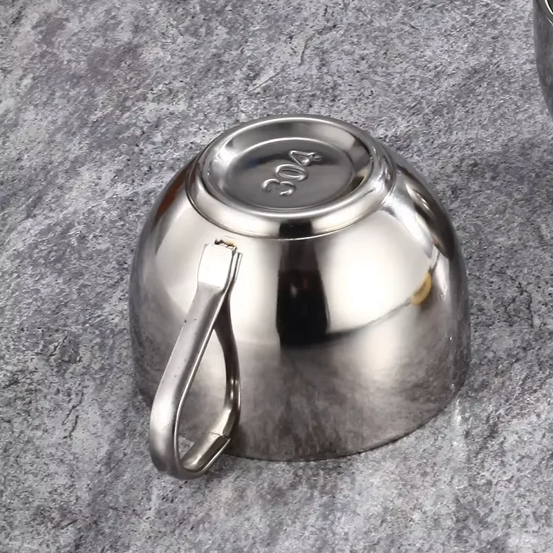 Оптовая продажа кружка для чая с водой и молоком многоразовые чайные чашки блюдца набор кофейных чашек из нержавеющей стали ковшом супа