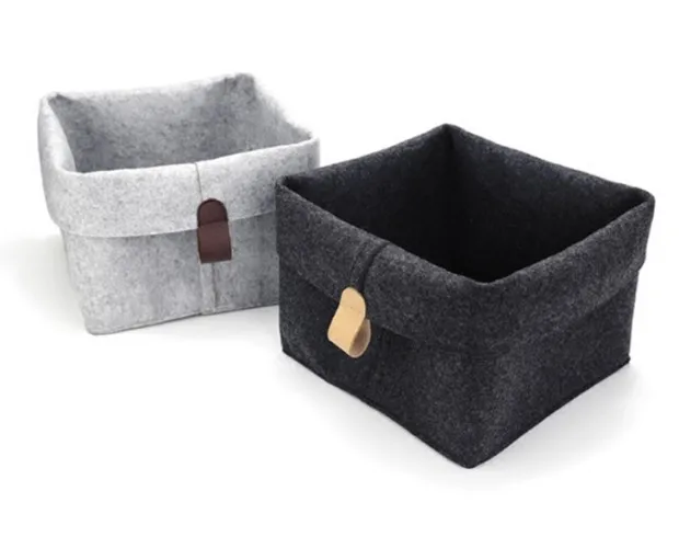 Factory wholesale custom simple felt storage box handmade small felt organizer bag