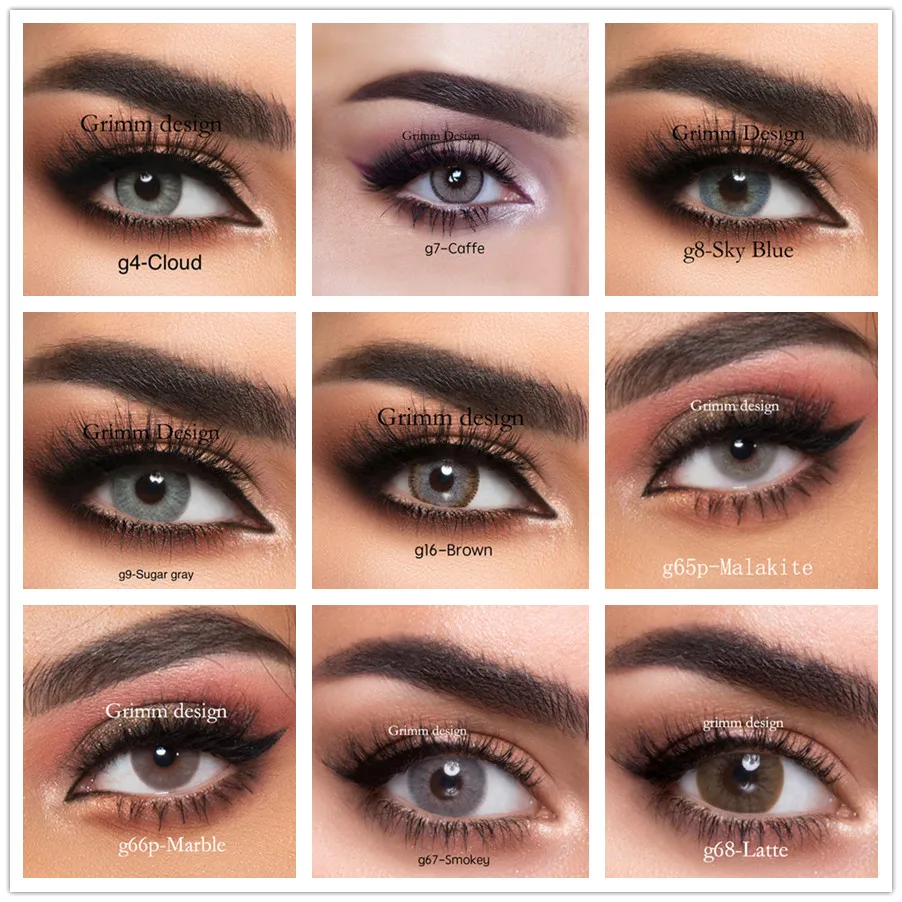  New Smokey Malakite Latte Marble Colored contact lenses natural soft eye brands fancy look cosmetic
