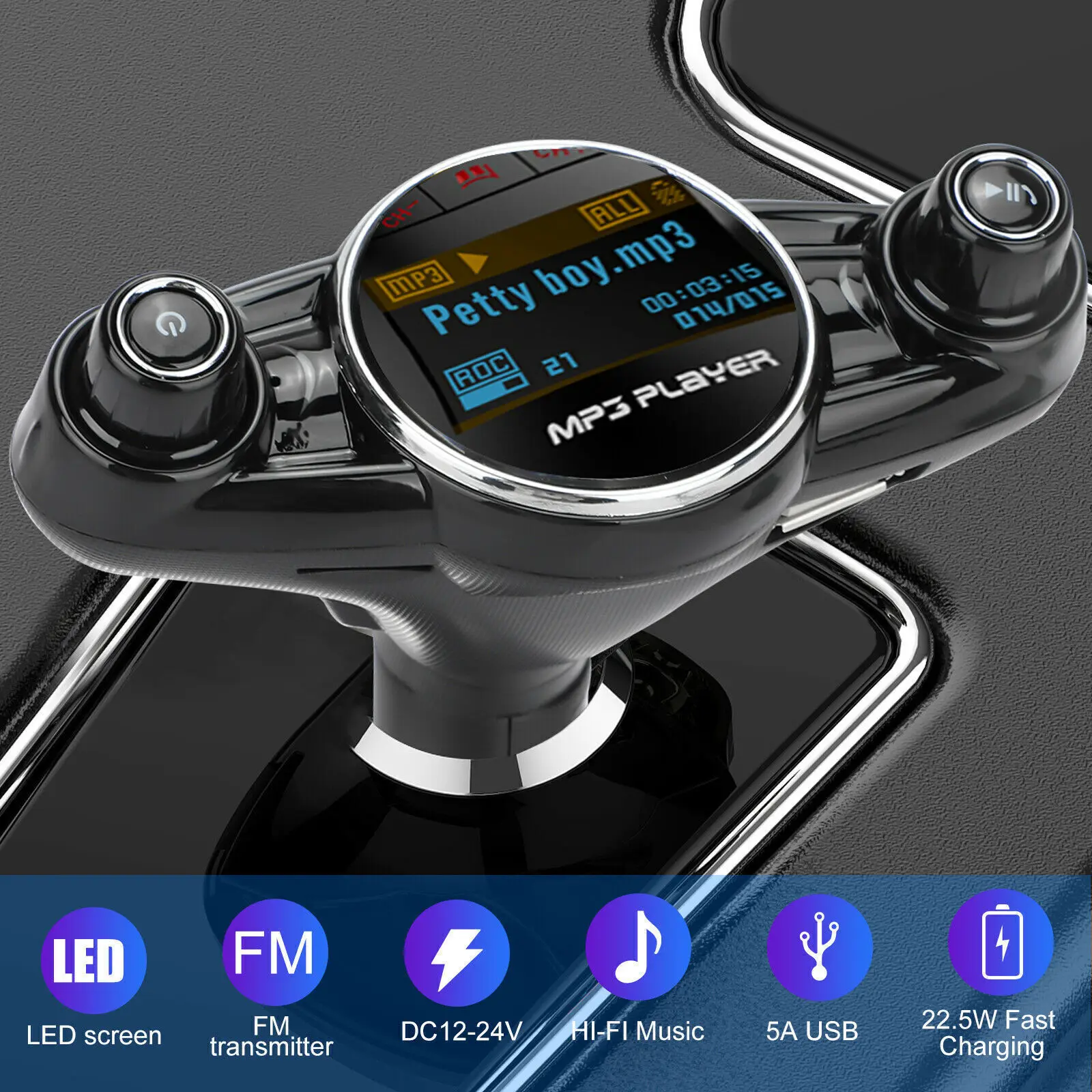 BT08 Автомобильный FM-передатчик беспроводной BT MP3 плеер AUX аудио приемник TF USB Music