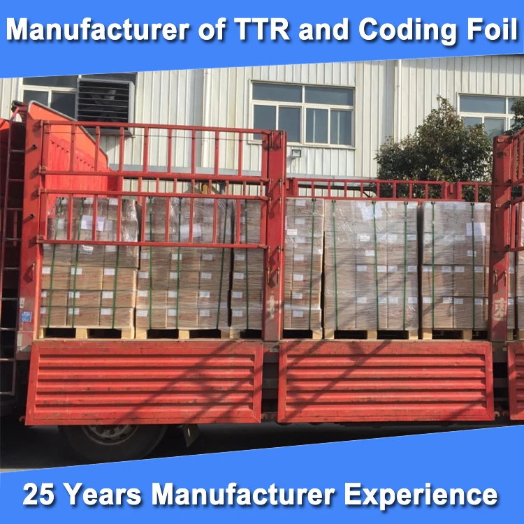 Factory Price High Quality Black Wax/Wax/resin/Resin Thermal Ribbon TTR Jumbo Roll Printing Labels