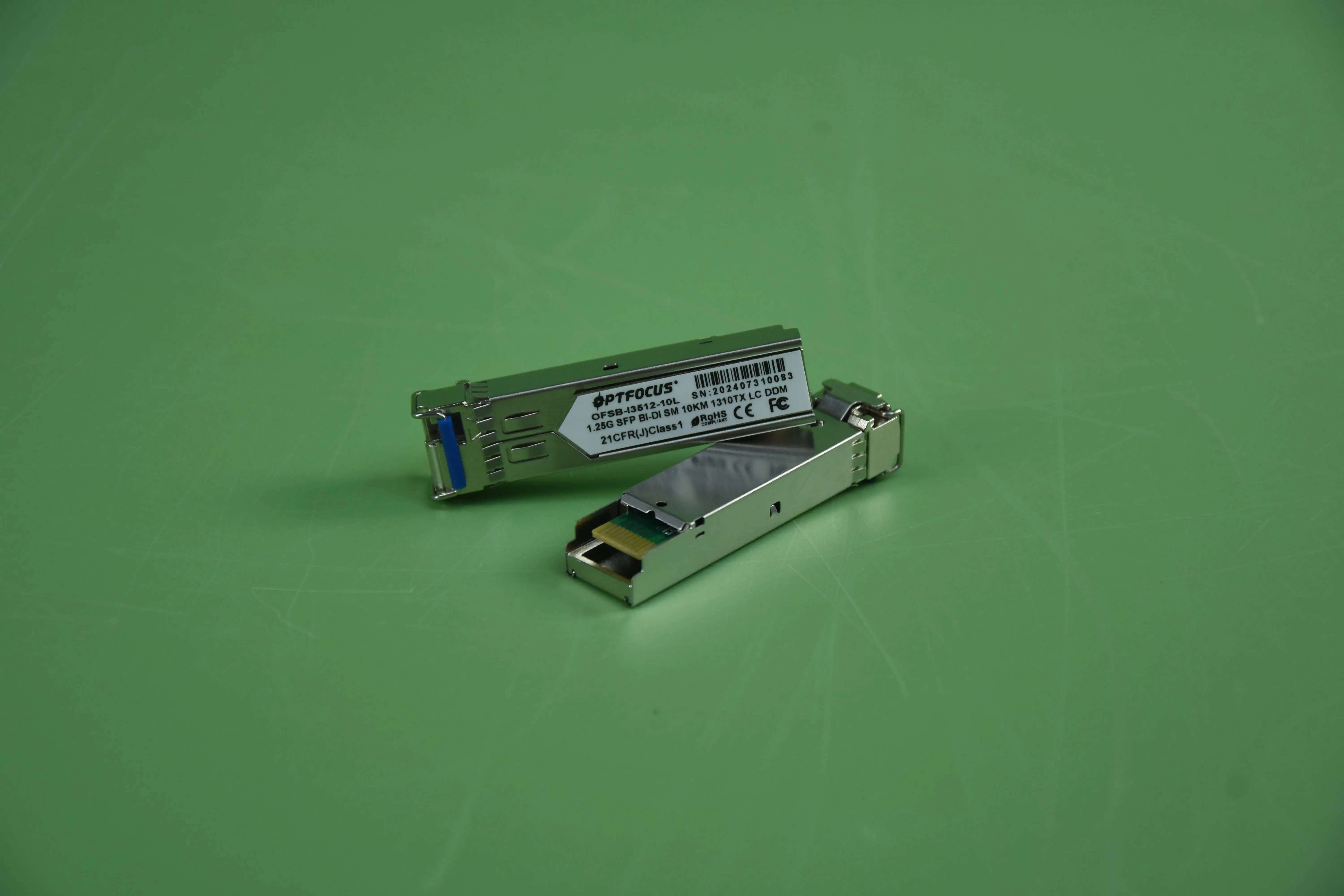 Industrialgrade SFP optical module1.25Gsingle mode single fiber 10 kilometers 1310nmTx/1550nm Rx LCinterface DDM