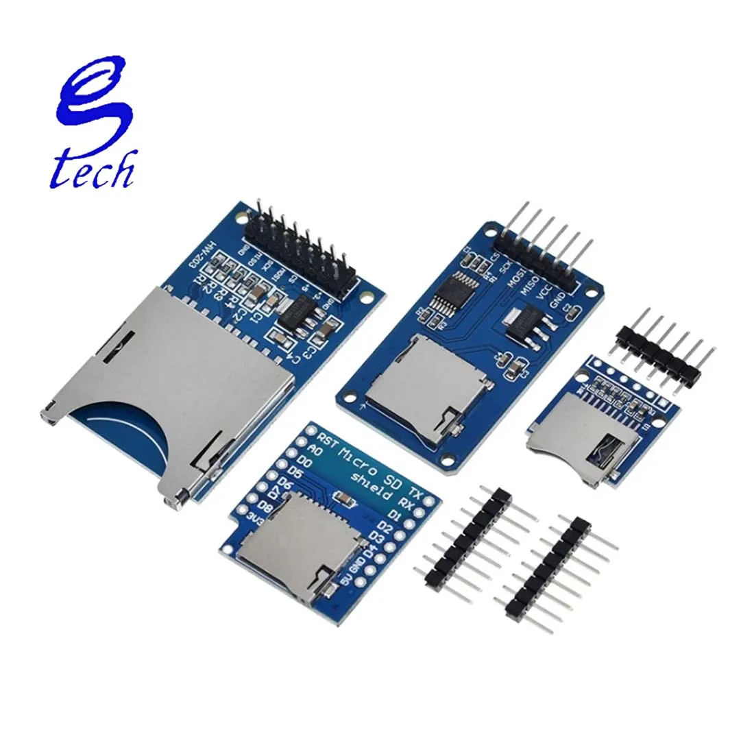Mini TF card reader module SPI Micro SD Adapter SD TF Card module 6 PIN  Micro SD TF Card Memory Shield Module