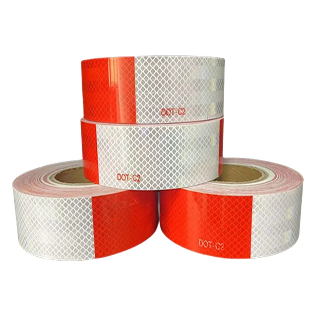 Low Price High Visibility Certificated Original DOT C2 Light Micro Prism Inner Printing Reflective Sticker Tape