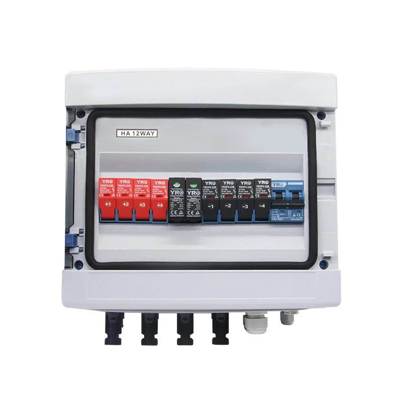 3 In 1 Out 1000V Solar PV Combiner Box With MCB SPD Fuse Box For Solar Panel Pv System Household Application
