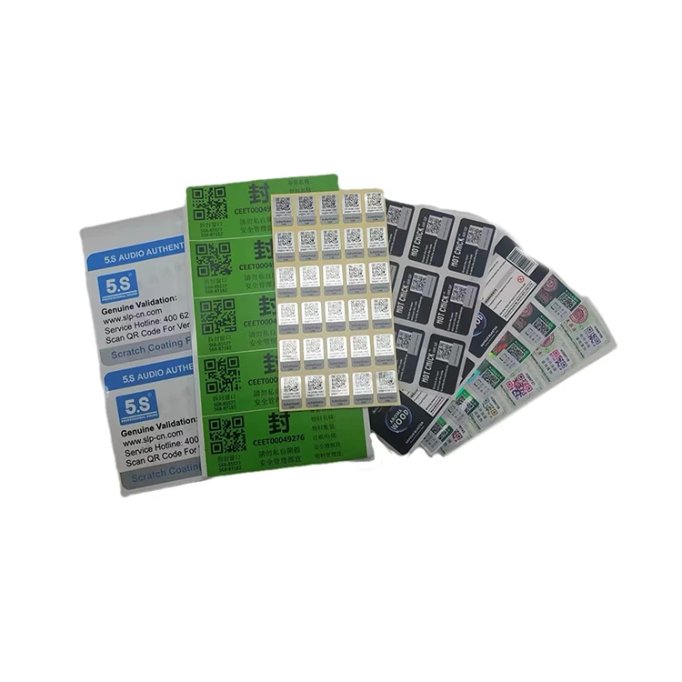 Factory Direct Supply Security sticker paper tape tamper proof warranty void if removed label