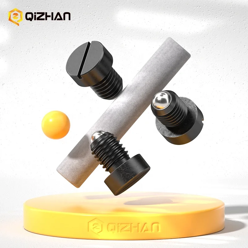 Z36 (PBSH) flat head threaded with screw driver slot Ball screw Customizable Ball spring plunger