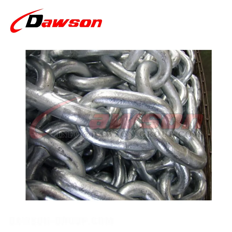 DAWSON Qingdao Rigging China Factory 20.5MM U2 U3 Stud / Studless Link Anchor Chain for Marine Ship