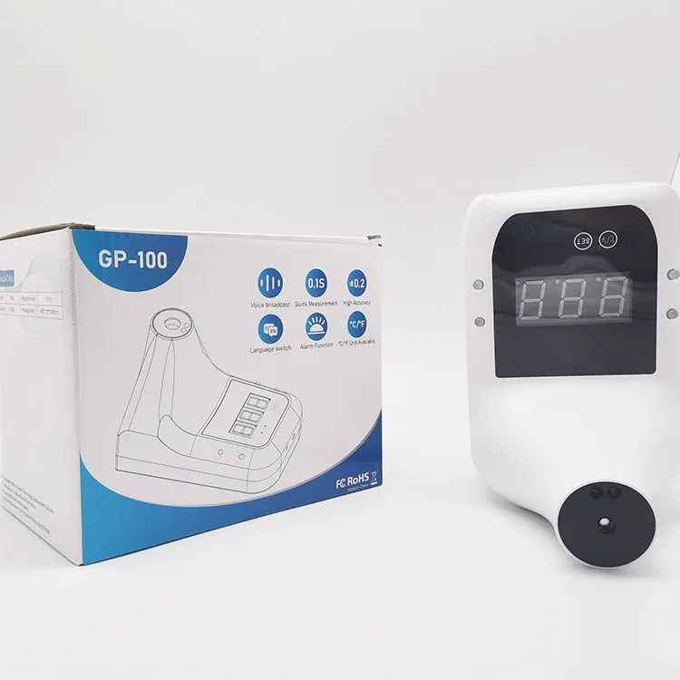 Новая модель, пользовательский умный наружный Бесконтактный ЛОБНЫЙ лазерный настенный инфракрасный термометр