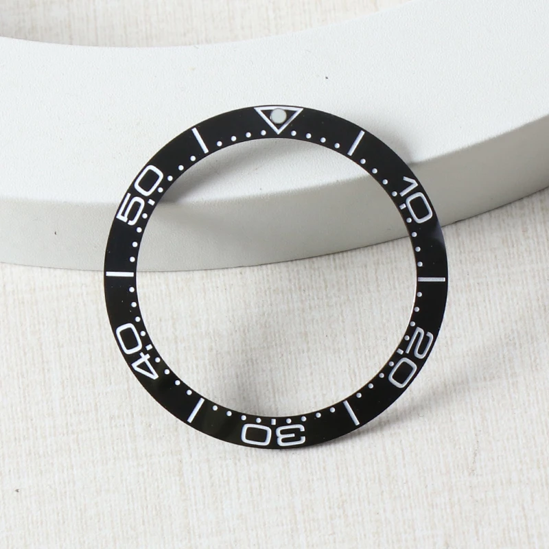 38mm Watch Bezel Insert Ceramic For Sea Master Submariner For Seiko Mods NH35 Watch Accessories Case Ring Green Luminous Bezel