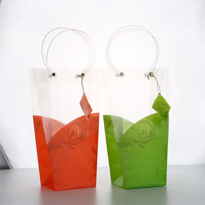 Clear Cosmetic Pvc Pp Transparent Plastic Bag For Shopping pp bags with string handle