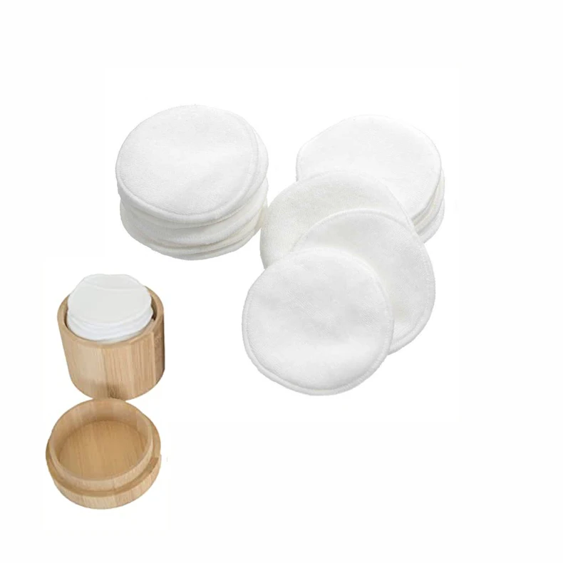 12 Pcs Makeup Remover Reusable Cotton Bamboo Fiber Makeup Pads