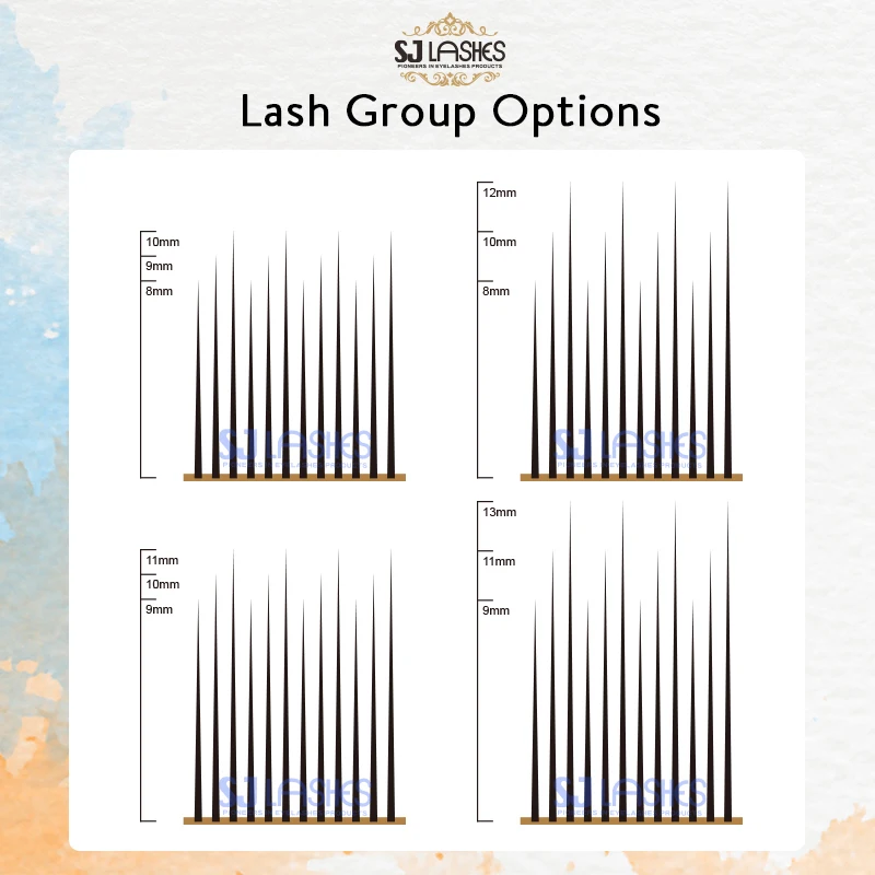 Camilla Lashes Extensions with Multiple Lengths CC BC CD Curls Eyelash Cleanser Type