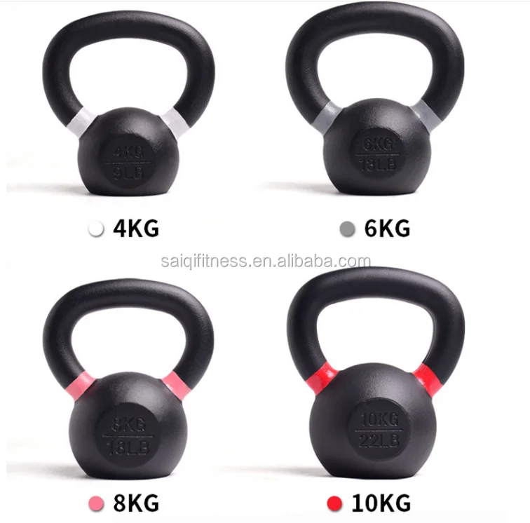 Black Cast Iron Powder Coated Kettlebell