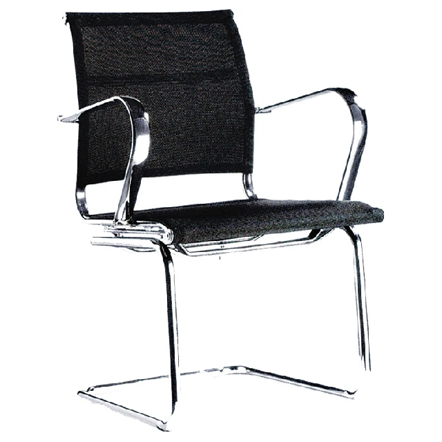 simple design metal mesh dining chair with 1.8mm long iron chrome leg DC253