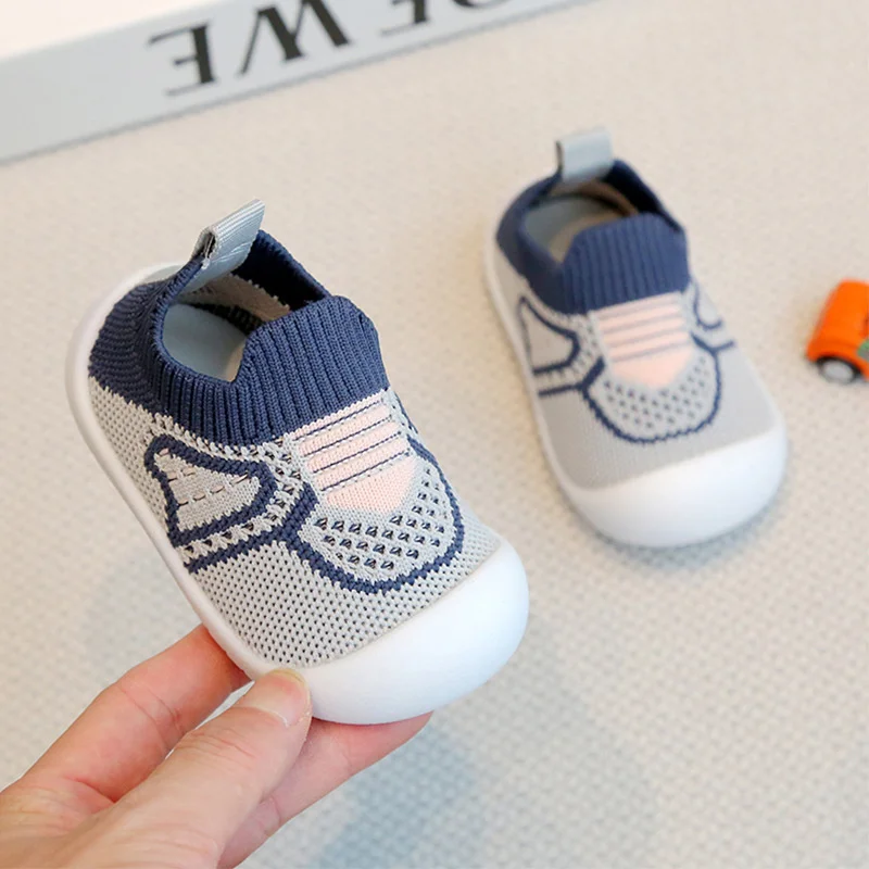 toddler boys girls infant sneakers non slip rubber sole crib first walker sport breathable light weight baby walking shoes