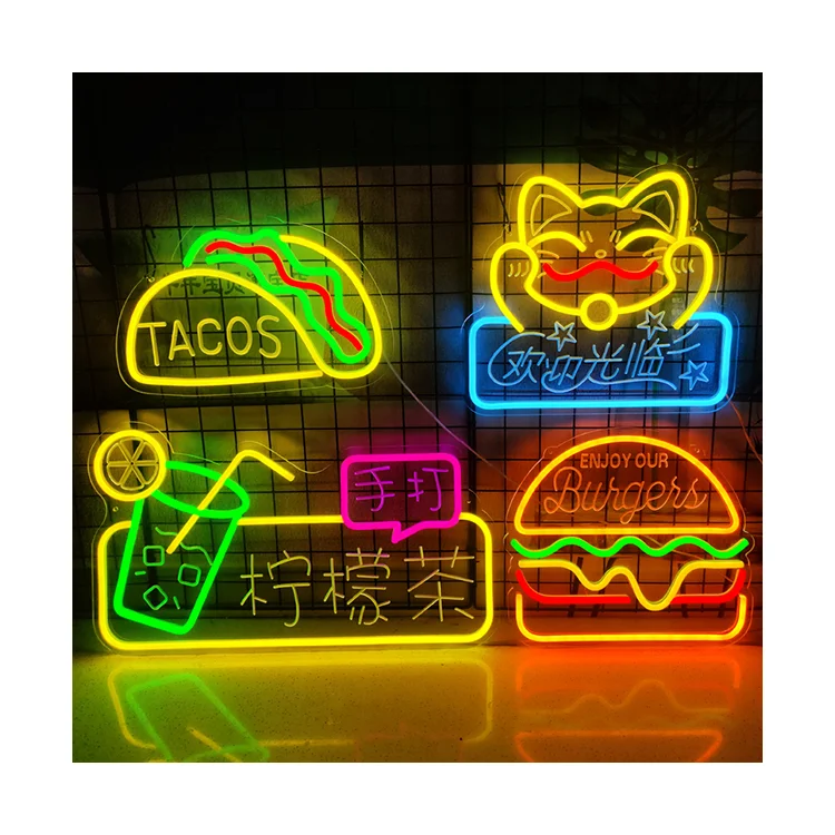 Long Service Life Personalised Shop Name Outdoor Logo Custom Faux Led Neon Signs For Decoration