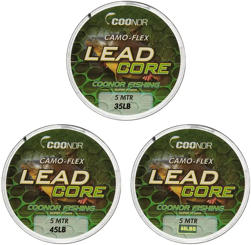 Sinking speed high density weighting strands lead core rope carp fishing line yellow leaders trolling
