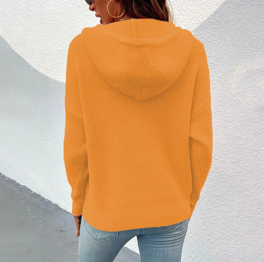 Autumn Winter Spring Wholesale Ladies Sweaters With Hoodies Korean Cardigan Hoodie Jacket And Hoodies For Women Wholesale