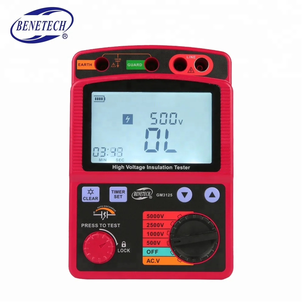BENETECH цифровой тестер изоляции GM3125