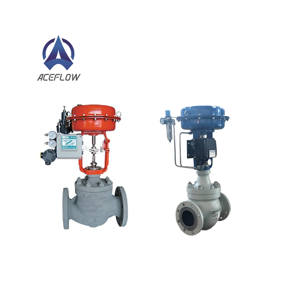 DN 50 ACEFLOW 100 Series Cage-guided pneumatic actuator Globe Valves With Digital Valves Positioner Globe-style Control Valve