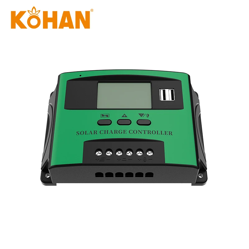 60A 50A 40A 30A MPPT контроллер солнечного заряда двойной USB ЖК-дисплей 12V 24V 48V