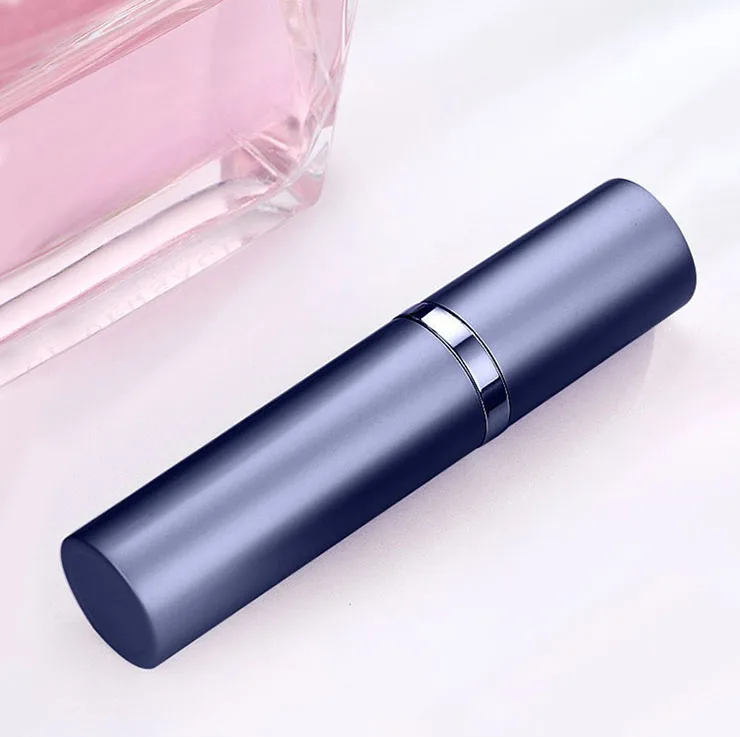Supplier mini 5ml 7ml 10 ml easy carry empty bottom fill refillable aluminum perfume bottle with twist atomizer spray
