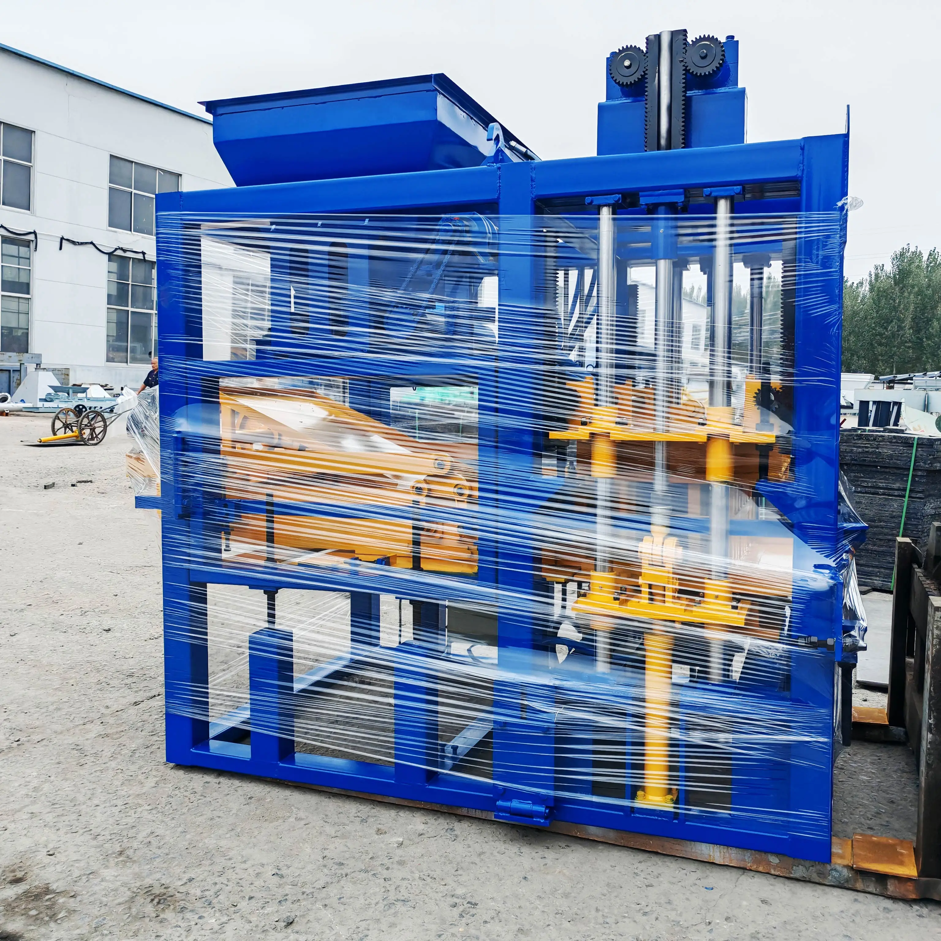 QT4-15C machine pavement hydraul block concrete alloy ecological brick making machine