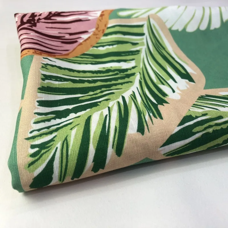 100%linen Printed Fabric For womens Shirt