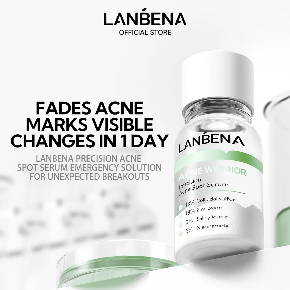 LANBENA Skin care anti acne serum with 5% Niacinamide + 2% Salicylic Acid Serum for Skin Repairing clears improves Marks