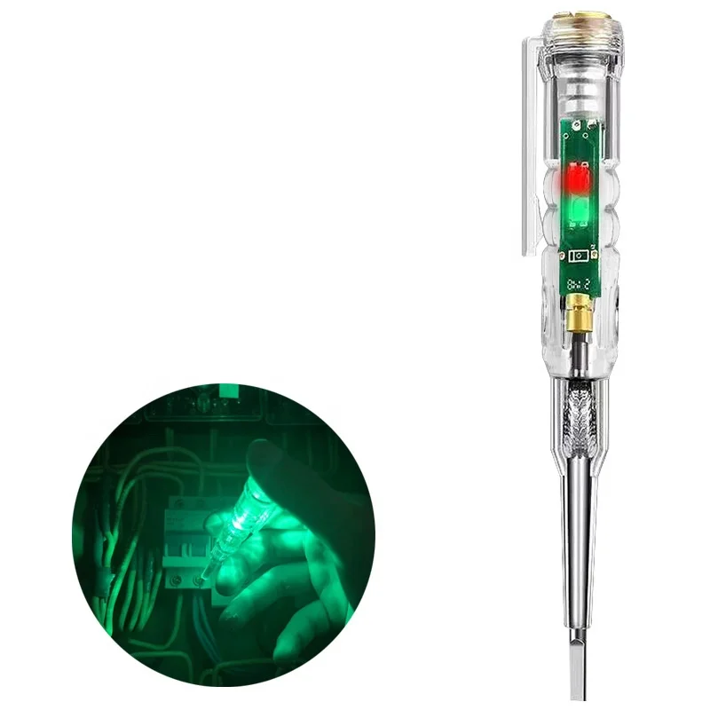 Dual-lamp Voltage Tester Pen Non-contact Induction Test Pencil Voltmeter Power Detector Screwdriver Indicator Electrician Tool