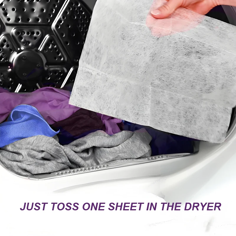 Softening & Anti-Static Laundry Dryer Sheets - Gentle on Fabrics