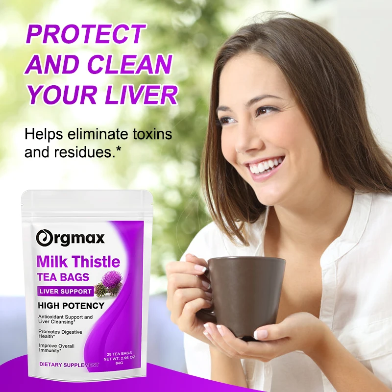 Small MOQ Custom Logo Liver Detoxification Milk Thistle Tea 14 Days Flower Tea