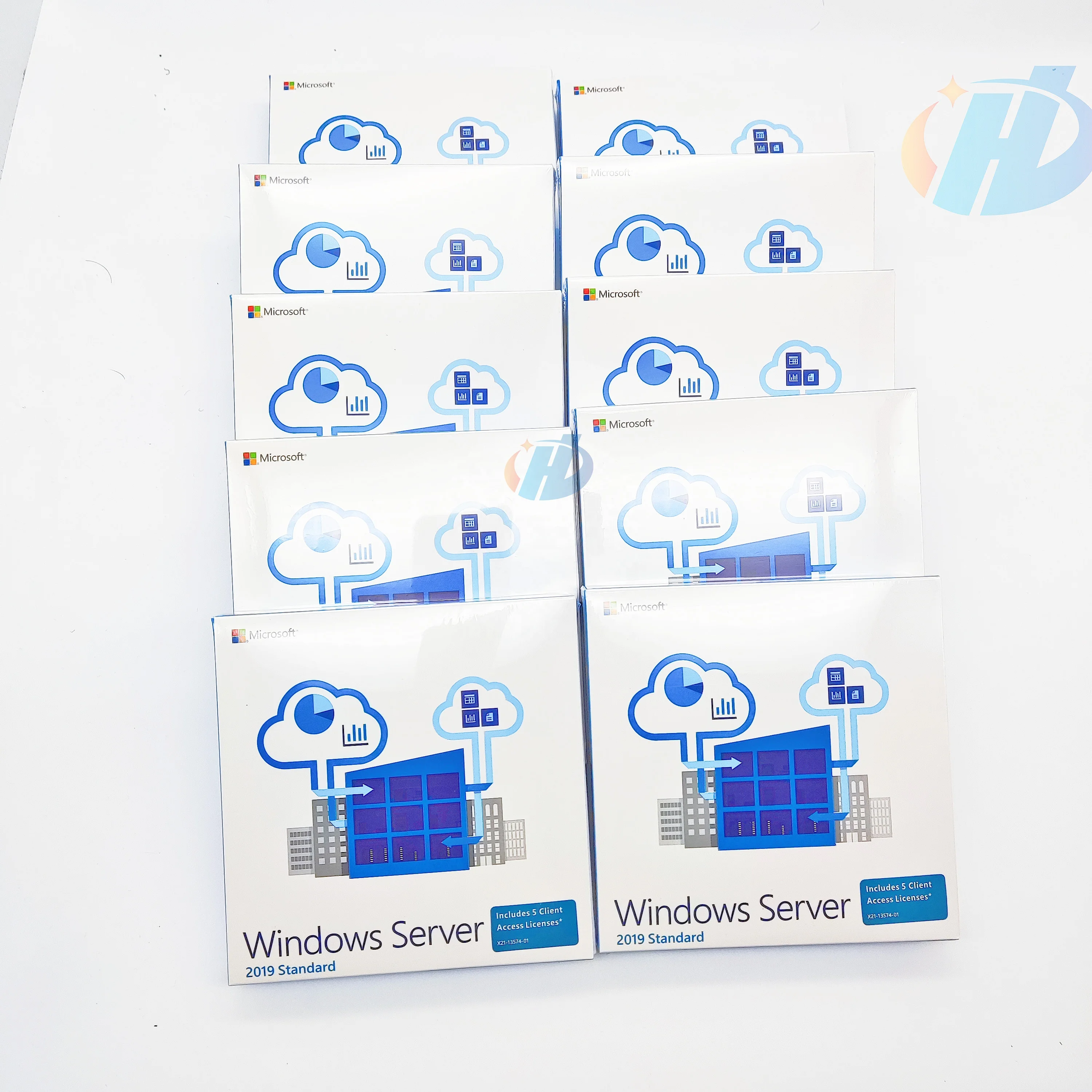 Лидер продаж Стандартная розничная коробка Win Server 2019 с лицензией на срок службы DVD для