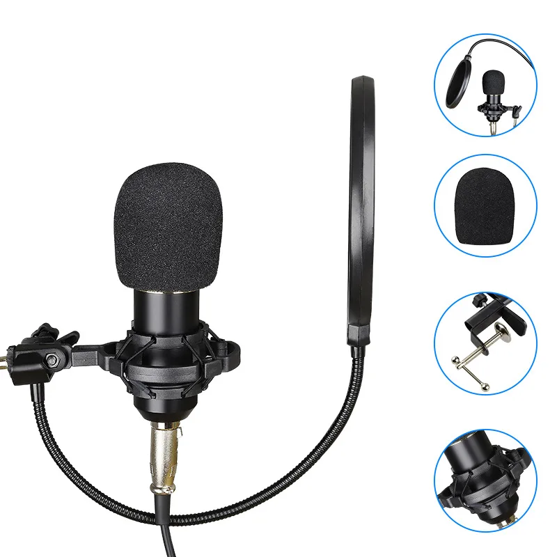 
Professional BM 800 Home Studio Recording Equipment Condenser Microphone Set bm800 for Computer Mobile Phone 