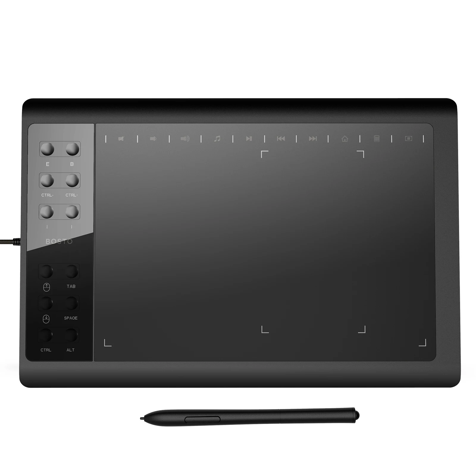 10 Inch Digital Animation 8192 Level Kids Express Keys Wireless Battery Free Stylus Pen Graphics Drawing Tablet