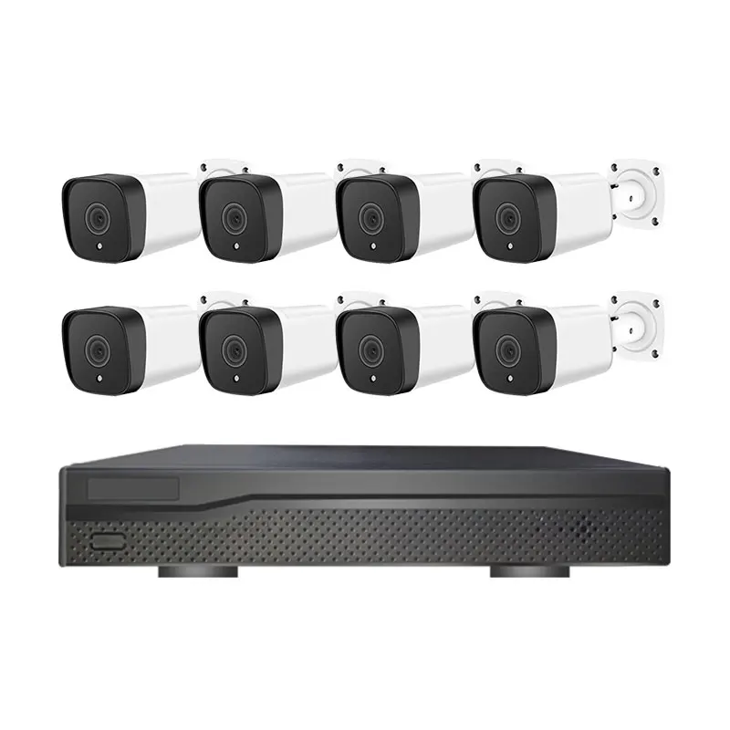 4K 8MP Outdoor IP66 Waterproof Surveillance Cameras System Poe Nvr Kit Cctv Camera