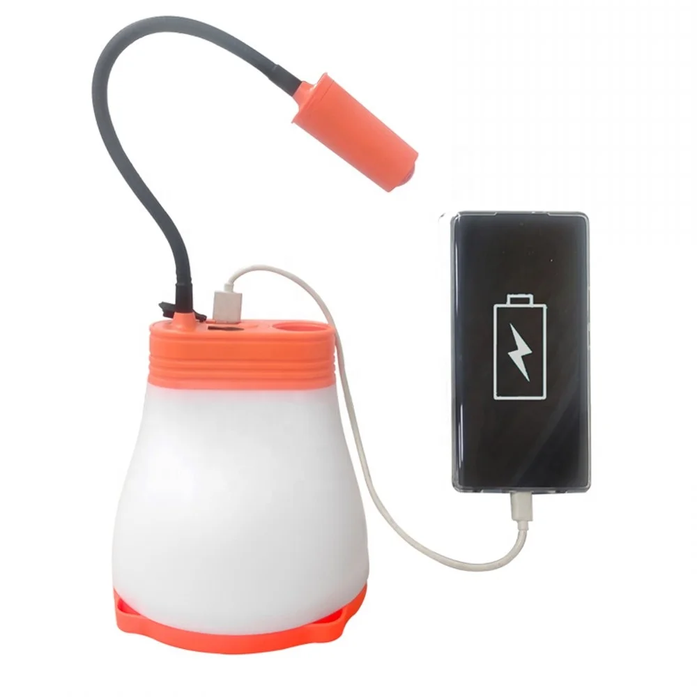 Multi-Function Durable Solar/USB Rechargeable 4 Lighting Mode Portable Emergency Light Rechargeable Lamp For Camping