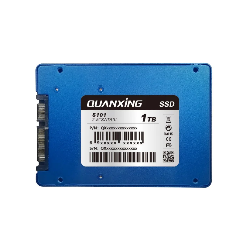 Твердотельный накопитель QUANXING, 2,5 дюйма, SATA3 SSD, ТБ, 1 ТБ, 2,5 дюйма, SATA III, металлический, синий