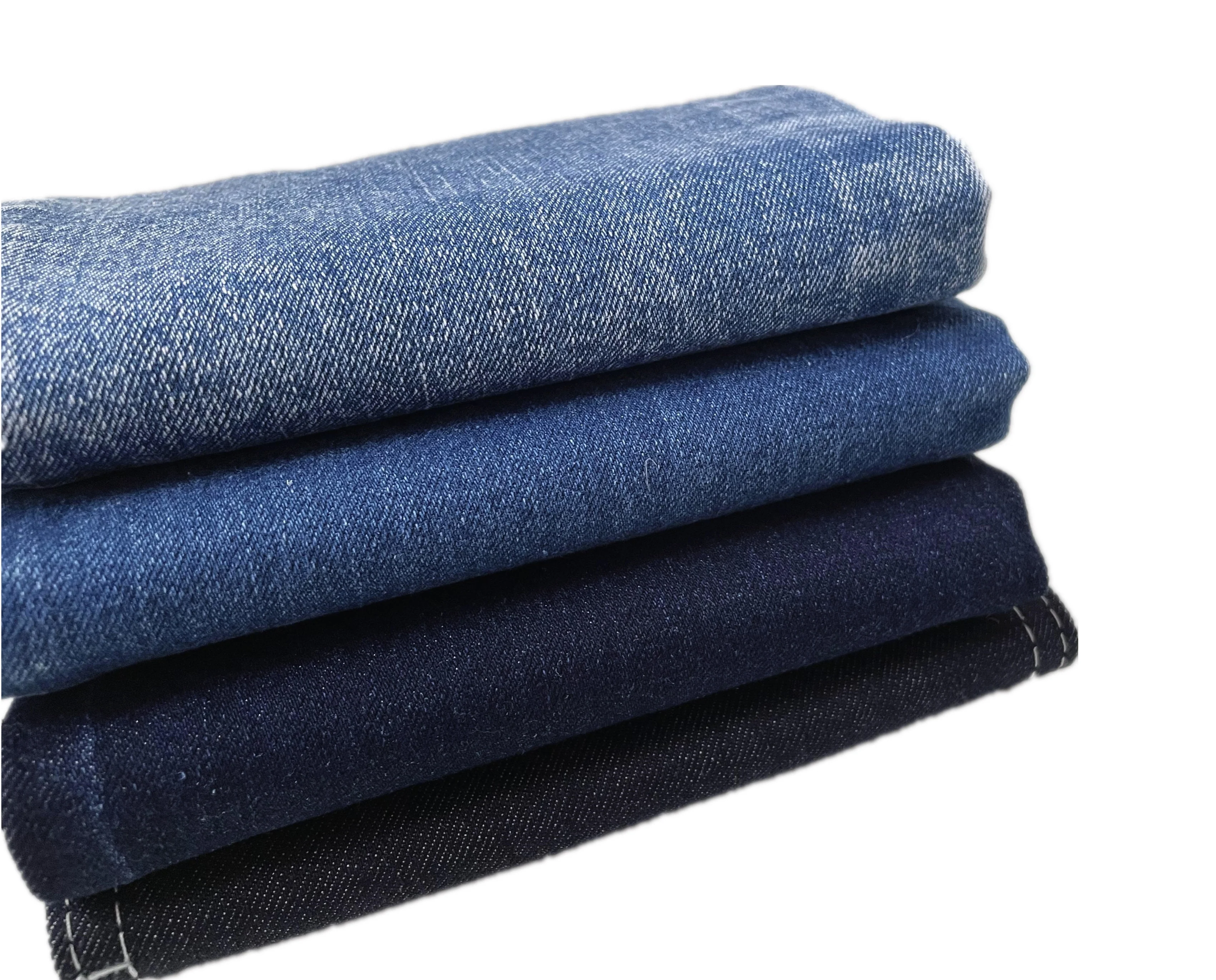 98/2 Cotton spandex 6.2 oz denim fabric woman jeans raw materials