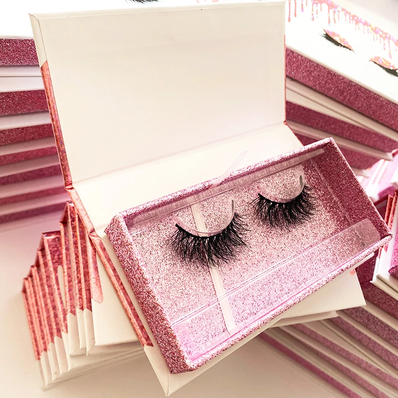 private label real mink fur logo packing wholesale fluffy cluster lash vendor full strip eyelashes naturel lashes